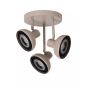 Lucide plafondspot Sensas led, 3-lichts beige