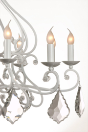 Linea verdace hanglamp Barozzi, 12-lichts glossy wit
