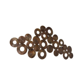 Qazqa wandlamp Circles, 138 cm koper