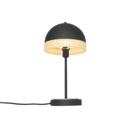 Qazqa tafellamp Magna Rotan, zwart - rotan