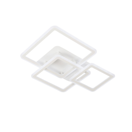 Fischer & Honsel plafondlamp Gelder led, mat wit incl. afstandsbediening
