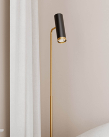 By Rydéns vloerlamp Puls, zwart-goud