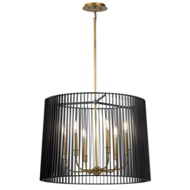 Elstead lighting hanglamp Linara 6-lichts zwart