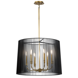 Hanglamp Linara 6-lichts zwart