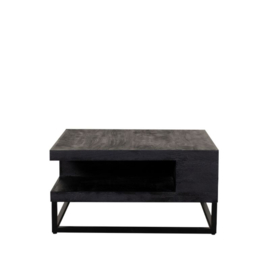 Label 51 Salontafel Cube, zwart mangohout