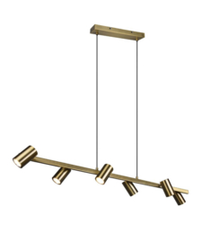Trio lighting hanglamp Marley, 6-lichts brons