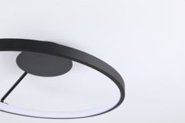 Light trend plafondlamp Circle led, zwart met afstandsbediening