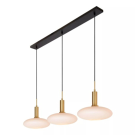 Lucide hanglamp Singala, 3-lichts mat goud/messing