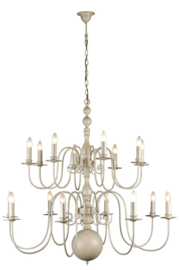 Linea verdace hanglamp Brugge, 8+8-lichts beach-ivory