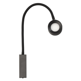 Fischer & Honsel wandlamp Flex led, zwart magnetisch