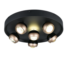 Trio-lighting plafondlamp Orbit led, mat zwart