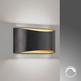 Fischer & Honsel wandlamp Aries led, mat zwart