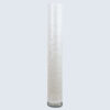 WF Light vloerlamp Vissie, parelmoer wit 150 cm