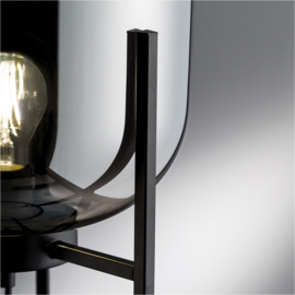 Fischer & Honsel  tafellamp Regi, zwart met glas