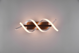 Trio lighting wandlamp Sequence led, geborsteld aluminium incl. switch dimmer