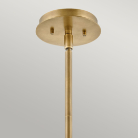 Hanglamp Lotus, brons met helder glas