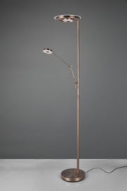 Vloerlamp Barrie led, 2-lichts oud brons