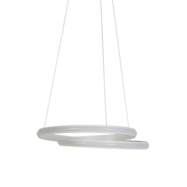 Qazqa hanglamp Rowan led, wit incl. switch dimmer 55 cm