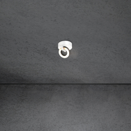 Escale MIDNIGHT spot rond led, wit-antraciet