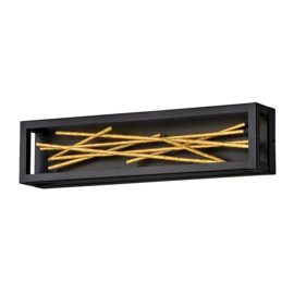 Elstead Lighting wandlamp Styx led, black met goldleaf