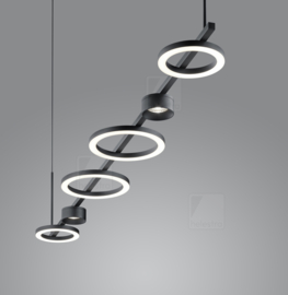 Helestra hanglamp Kairos led, mat zwart
