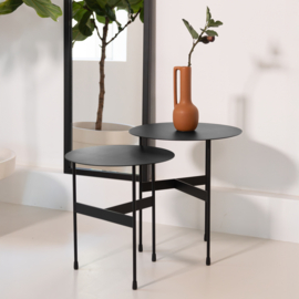 Spinder design Bijzettafel Mira low, zwart