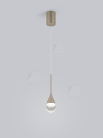 Helestra hanglamp Deep led, 1-lichts caffee