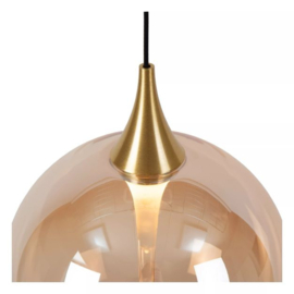 Lucide hanglamp Gisela led, 5-lichts amber glas