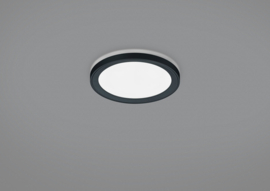 Helestra plafondlamp Dawa led,  zwart wit glas 33 cm