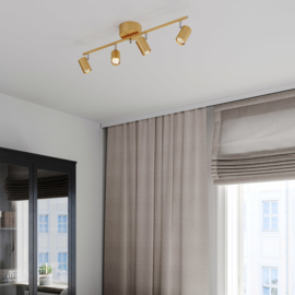 By Rydéns plafondspot  Correct Spotlight, 4-lichts goud incl led bron