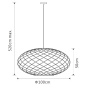 Lucide hanglamp Wolfram,  zwart 100 cm