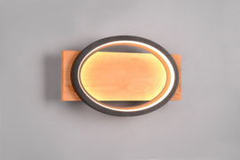 Trio lighting wandlamp Barca led, mat zwart incl. switch dimmer