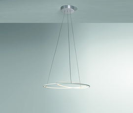 Bopp leuchten hanglamp AT led, geschuurd aluminium 70 cm