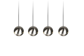 Trio lighting hanglamp Fletcher,  4-lichts mat nikkel
