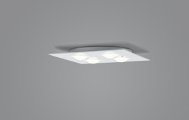 Plafondlamp Belos led, mat wit met murano glas 38 cm