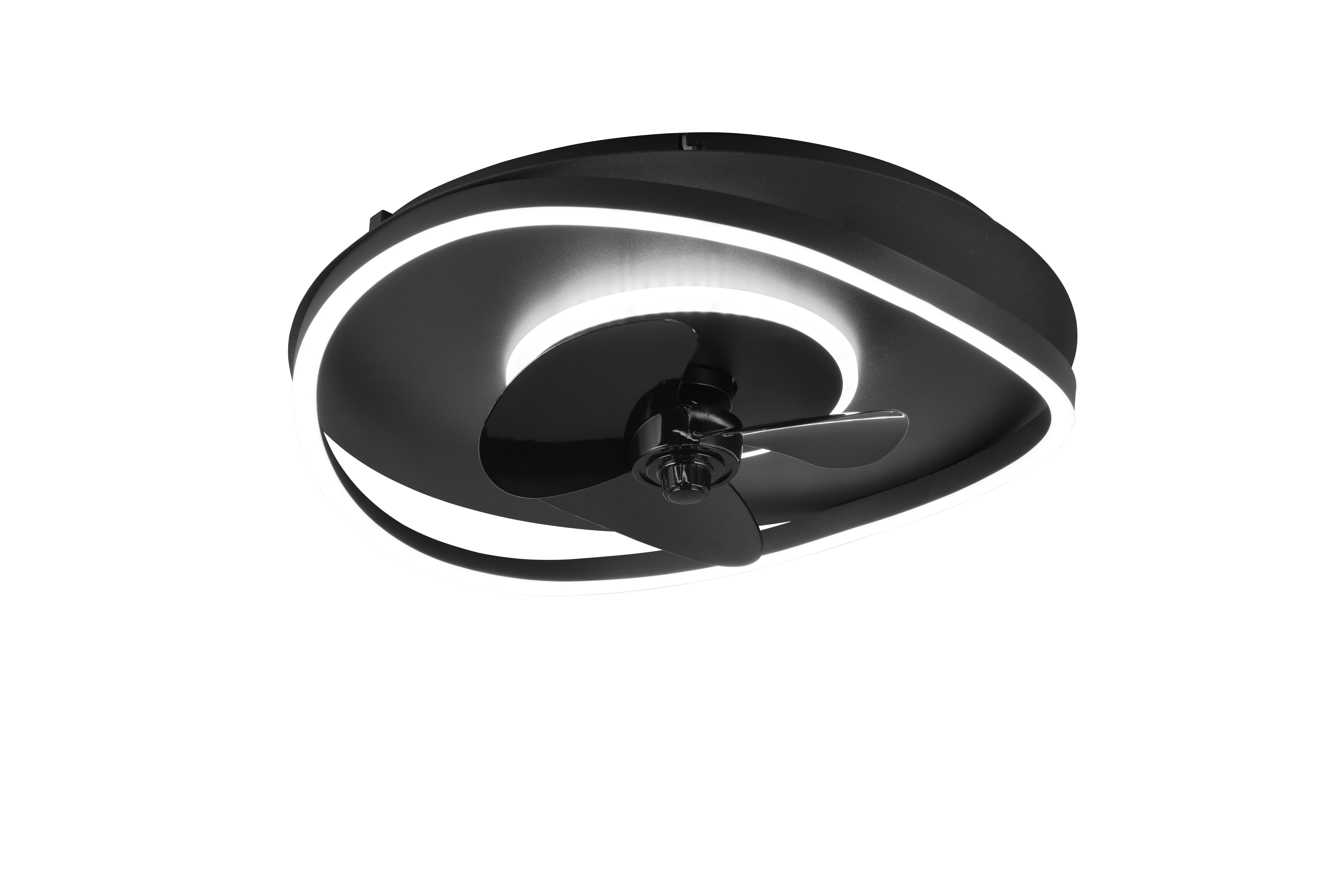 Trio lighting plafond ventilator Stockholm led, zwart