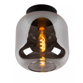 Lucide plafondlamp Joanet, rookglas