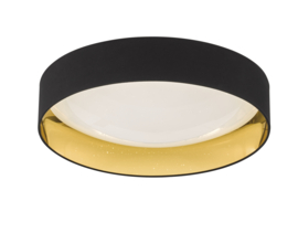 Fischer & Honsel plafondlamp Light Sete led, zwart incl. switch dimmer
