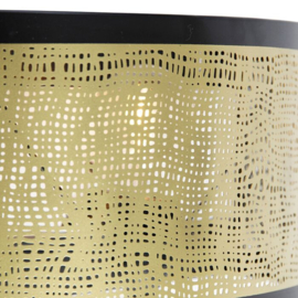 Qazqa wandlamp Kayleigh, zwart met messing