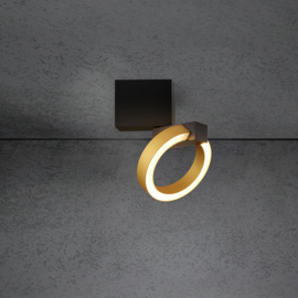 Escale MIDNIGHT Tech-Spot · pro led, zwart-mat goud incl. casambi