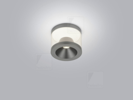 Helestra plafondlamp Poro led kleur titaan grijs met acryl glas