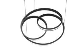 Trio lighting hanglamp Nuria led, mat zwart met switch dimmer