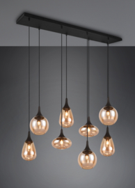 Hanglamp Lumina, 8-lichts met glas