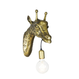 Vintage wandlamp goud - Animal Giraf