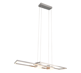 Trio lighting hanglamp Albany led, mat nikkel incl. afstandsbediening