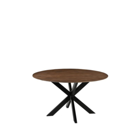 Label 51 Eettafel Otis, nature smooth mangohout | zwart metaal 140 cm