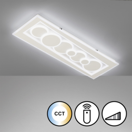 Fischer & Honsel plafondlamp Ratio led, wit 90 cm incl. afstandsbediening