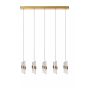 Lucide hanglamp Kligande led, 5-lichts mat goud/messing
