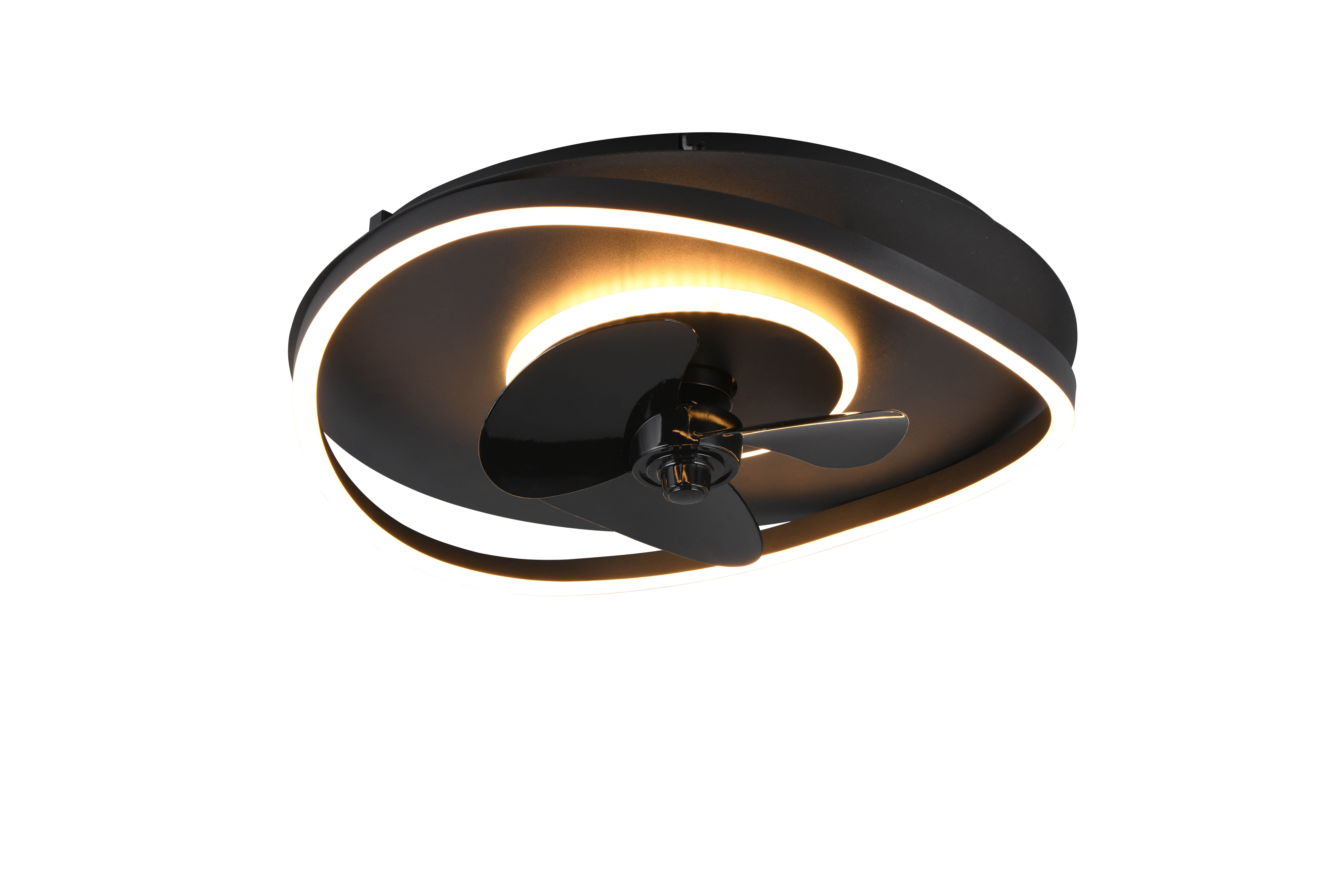 Trio lighting plafond ventilator Stockholm led, zwart