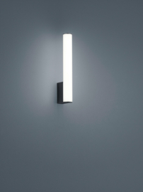 Helestra wandlamp Loom led,  mat zwart met acryl glas 30 cm IP44